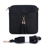 Faux Leather Mini Bag with Tassel
